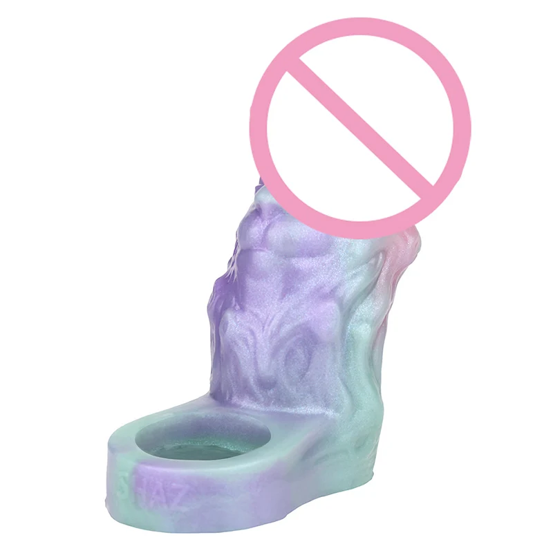 Small Soft Mushroom Cap Dildo Add-On Enlarger Case Big Head Dick Extender Penis Sleeve Case Women Masturbator Adult Sex Toys
