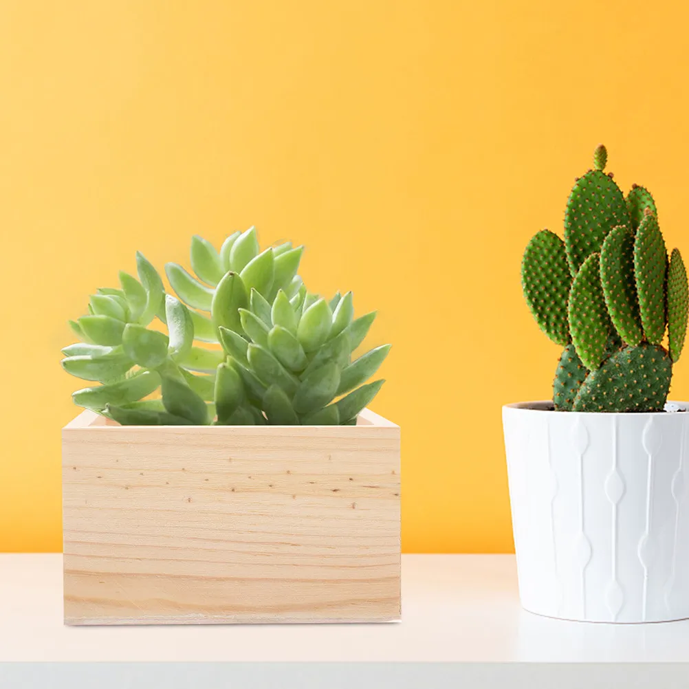 

Набор из 4 деревянных коробок для хранения: простые маленькие квадратные органайзеры без крышек для украшений, лекарств, поделок, домашнего декора