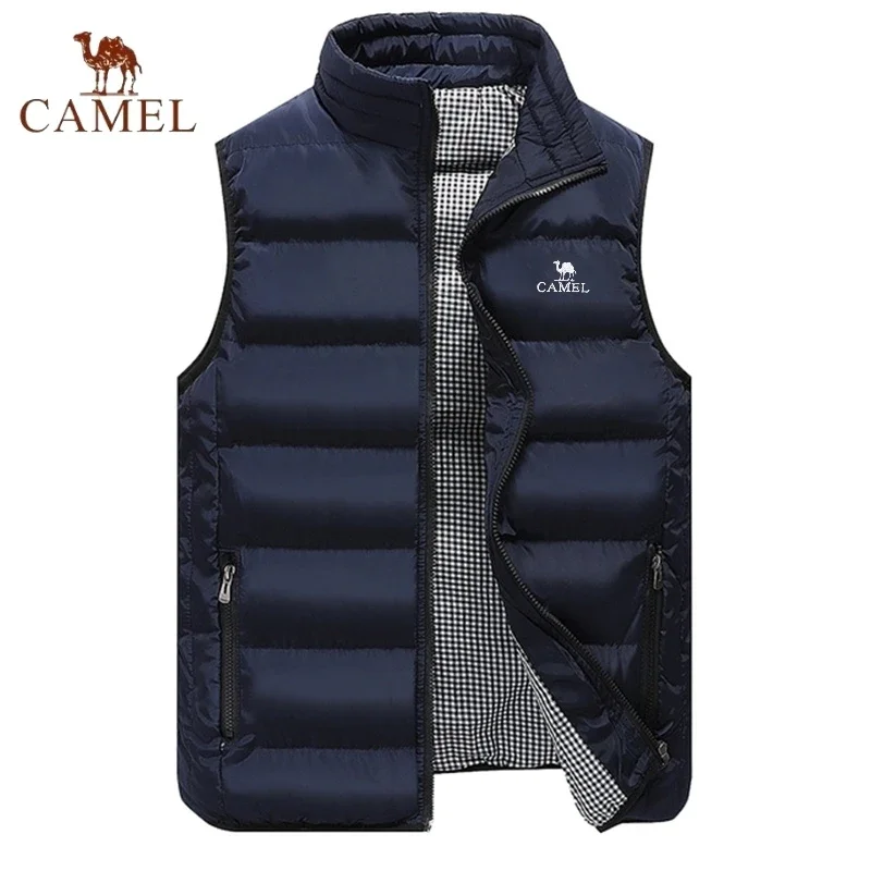 Embroidered CAMEL High-end Cotton Vest Jacket, Men's Autumn and Winter Hot Selling Fashion Casual Comfortable Sleeveless Jacket