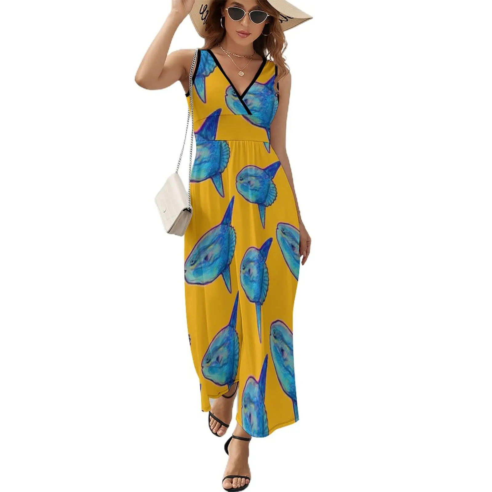 

Mola Mola Sleeveless Dress sexy dress for women evening dress woman Women dresses summer Evening gown