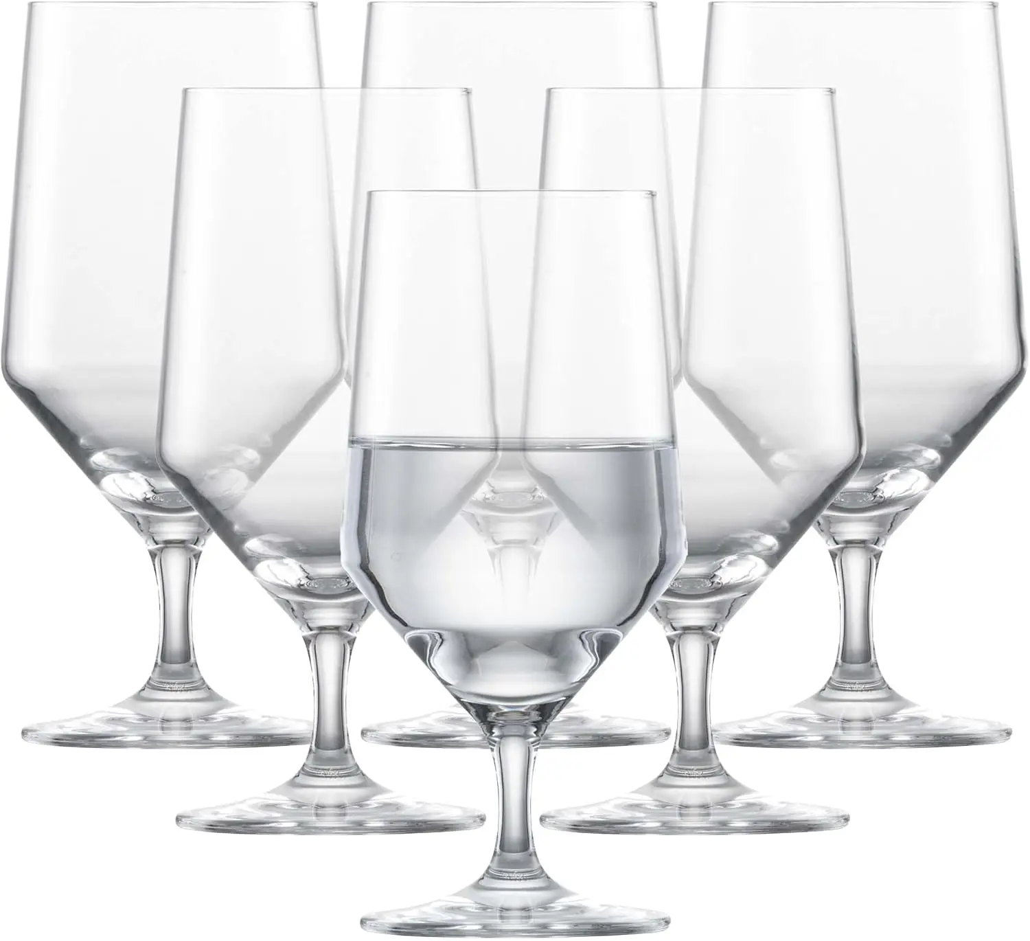 

Pure Water Glass (Set of 6), Drinking Glasses for Water, Dishwasher-Safe Machine-Made Tritan Crystal Glasses, Made in Germany