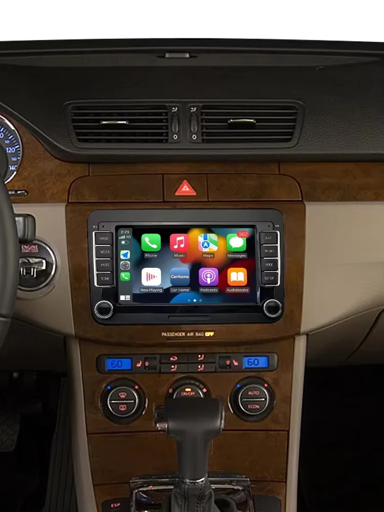 Linux autoradio multimediaspeler GPS WiFi Carplay Android voor VW Volkswagen Skoda Octavia Golf 5 6 Touran Passat B6 Polo Jetta - afbeelding 2