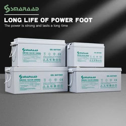 SMARAAD lead-acid Gel Sealed Battery 12V 100AH 250AH Solar Off Grid  Caravan Camper RV Farmhouse Deep Cycle Free Maintenance