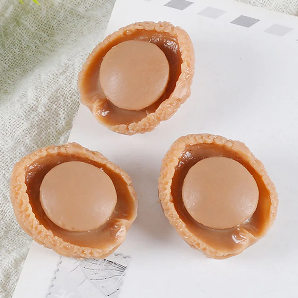 

4Pcs Mini Abalone Food Item Bright Color Non-Toxic Plastic Miniature Kitchen Pretend Play Collection Craft Decoration Props