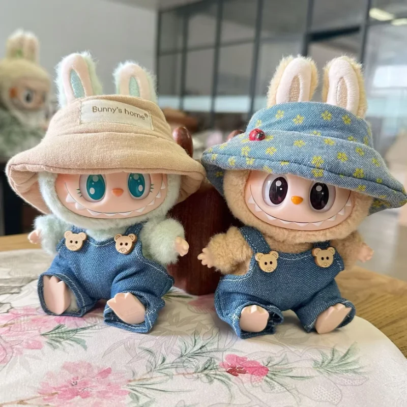 

17cm Labubu I II Idol Dolls DIY Accessories Gifts Korea Kpop Exo Idol Dolls Overalls Clothing Cute Mini Plush Doll'S Clothes