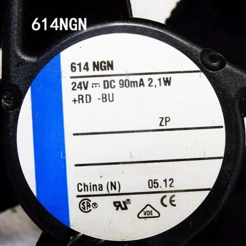 

L оригинальный осевой вентилятор для Ebmpaps 60*60*25 мм 614NGN 24 В постоянного тока 2,1 Вт 90 мА серверный вентилятор