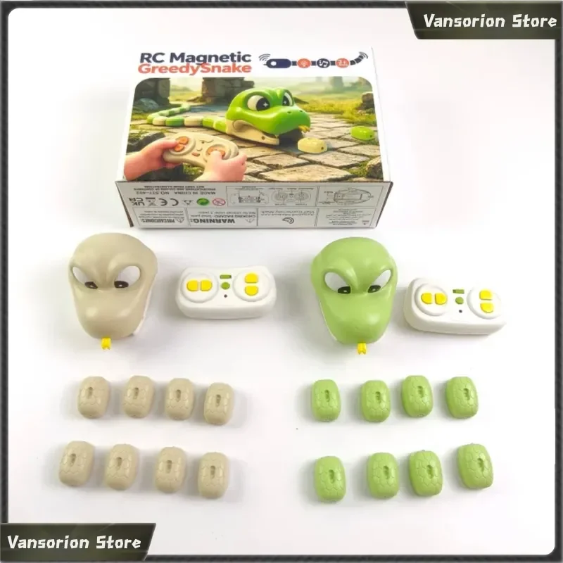 3D Classic Growing Magnetic Snake Toy, Remote Control Two‑Player Competitive Battle Game, Indoor Home Party Entertainment