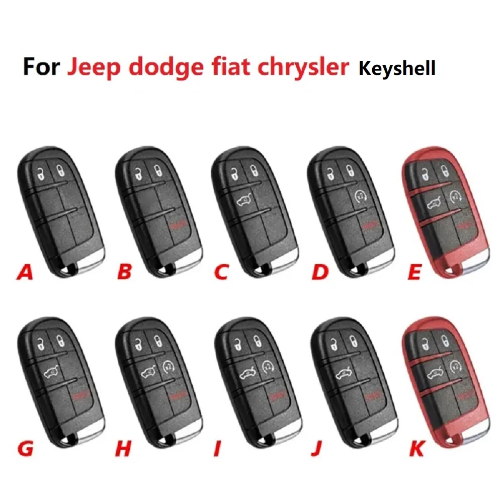 2/3/4/5 Buttons Car Key Case For Jeep Cherokee Dodge Ram 1500 2500 Journey Charger Challenger Durango Key Shell Fob Case