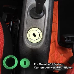 Luminous Car Ignition Keyhole Ring Decoration Cover For Smart 451 Fortwo Smart 453 Fortwo Forfour 2009-2019