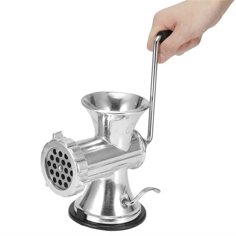 

【RECOMMEND】Manual Meat Grinder, Aluminum Alloy Hand Crank Meat Grinding Machine Sausagestuffer Maker Household Pork Mincer