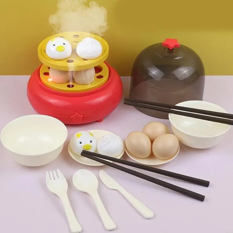 

54DA Electric Kitchen Utensil Steam Pot Toy with Simulated Sound Music Child