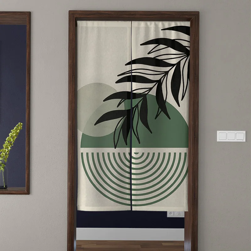 Illustration Art Abstract Door Curtain Kitchen Bathroom Partition Curtain Bedroom Living Room Blockout Curtains home decoration