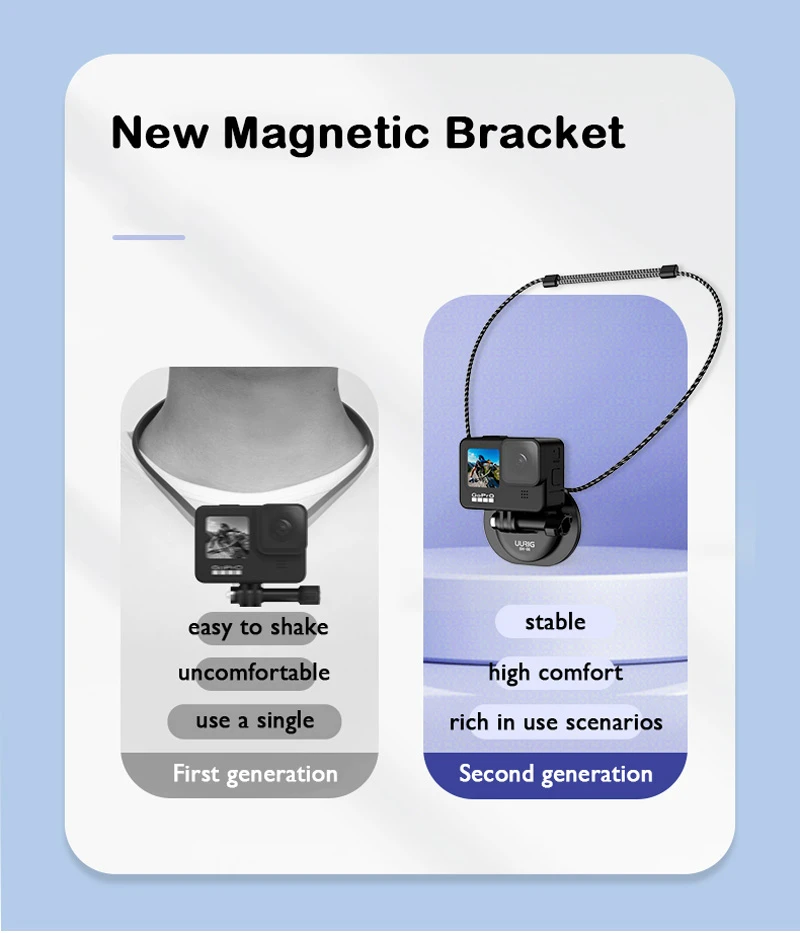 CERASTES Hành Động Chân Máy Ảnh Nhanh Chóng Phát Hành Cổ Giá Đỡ Treo Mount Adapter Cho GoPro Hero 10 9 Insta360 Phụ Kiện