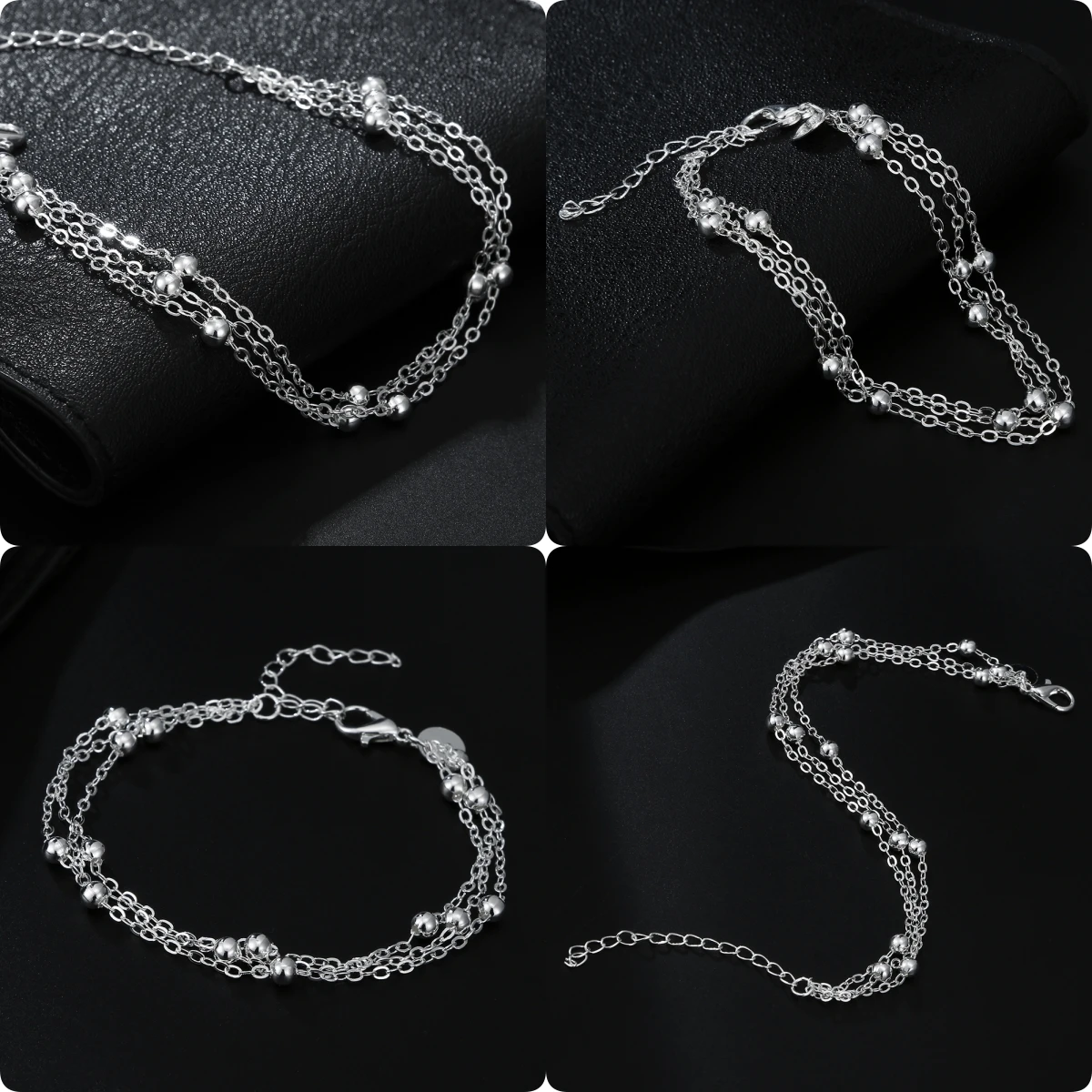 925 فضة سحر شرابة الخرز أساور للنساء مصمم الأزياء اكسسوارات حفلات الزفاف مجوهرات هدايا عيد الميلاد