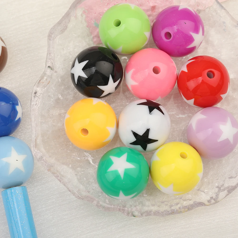 

Cordial Design 20MM 100PCS Resin Beads/Star Beads/Hand Made/DIY Beads Making/Chunky Candy Beads For Kids Jewelry Findings