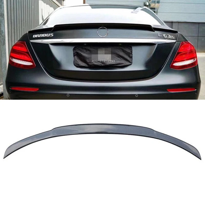 CEYUSOT FOR W213 Real Carbon Fiber Brabus Style Accessory Spoiler Benz E-class E200E300E320 Sedan Car Trunk Wing Tail Fin 2016+