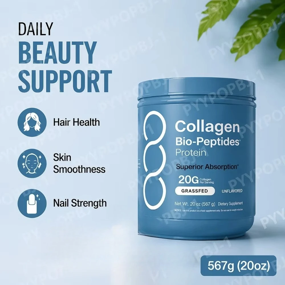 Collagen Peptides Powder Hydrolyzed Protein Unflavored Easy Mix Daily Beauty Nutrition Supplement High Protein Collagen Powder