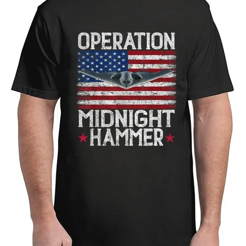 Operation Midnight Hammer B 2 Stealth Er Jet Usa Flag Classic Adult S 4Xl T Shi…