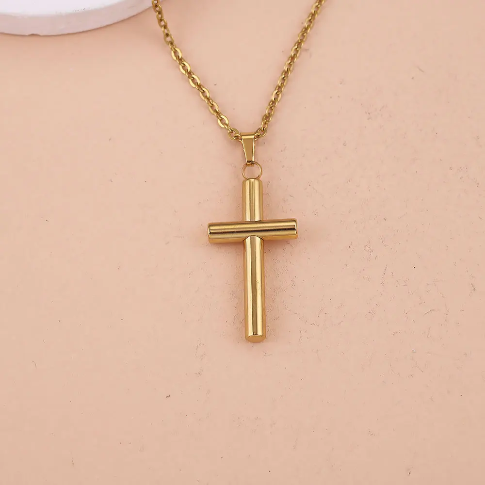 3pcs Cross Charms for Jewelry Making Supplies Stainless Steel Pendants 3 size DIY Hip Hop Necklace Cross Pendant Punk Style