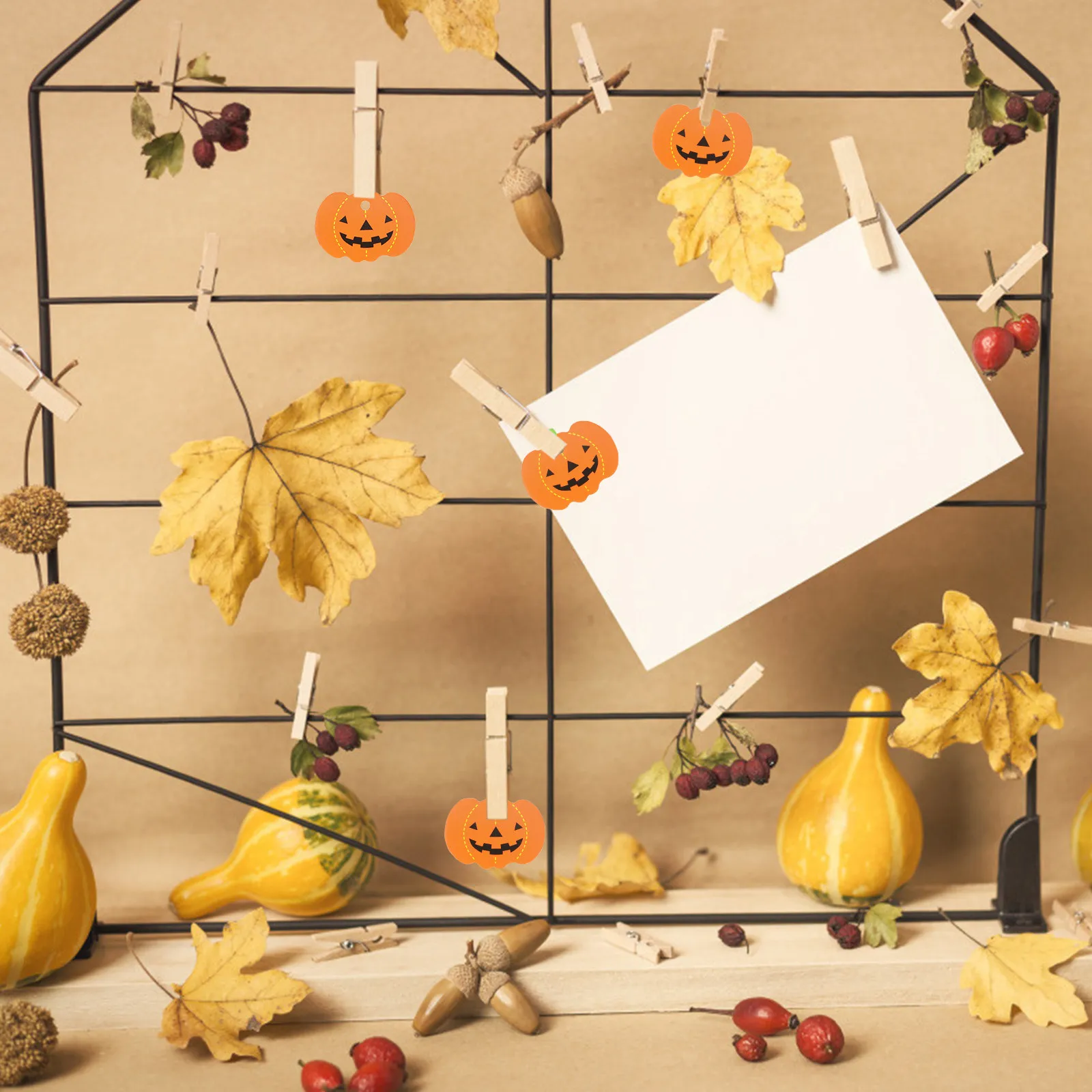 50Pcs Halloween Pumpkin Hanging Tags Eco Friendly Paper Gift Tags for Invitations Gift Wraps Bookmarks Pumpkin Decoration