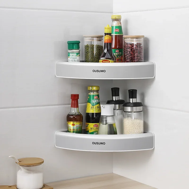 

Triangular Corner Bathroom Shelf Wall Mounted Storage Rack Corner Rack Shampoo Shelf Basket For Bathroom Kitchen Accessories