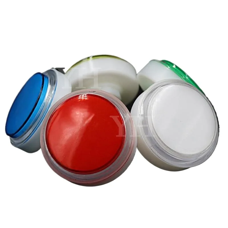 Arcade Game Full Transparent Luxury Buzzer Button 60mm LED Light Switch for Coin Operated Games