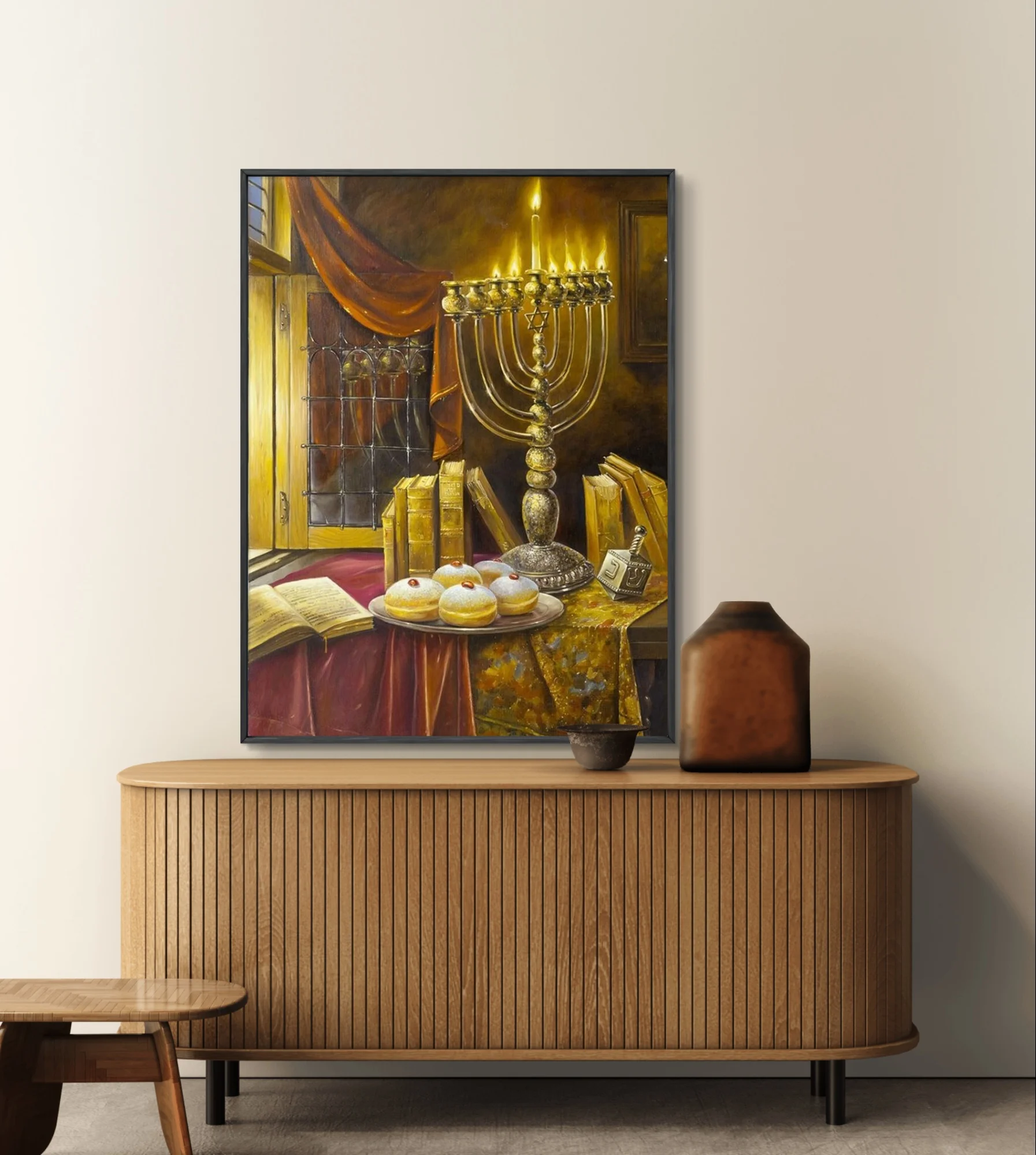 Jewish Diamond Painting Kit Star of David and Menorah Diy Diamond Embroidery Cross Stitch Hanukkah Home Wall Decor Hand Gifts