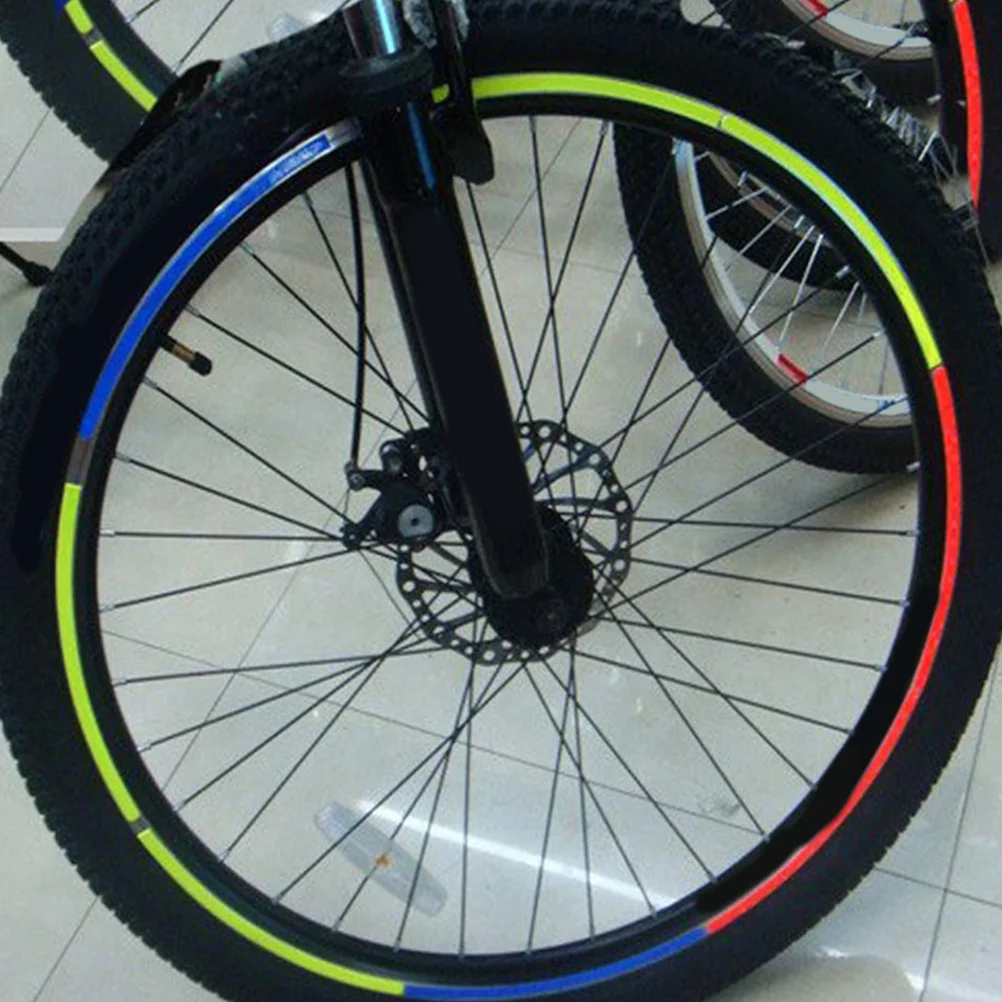 

18Pcs Bike Wheel Rim Stickers Glow in Dark Reflective Decals Car Tires Waterproof Durable Safety Warning Tape