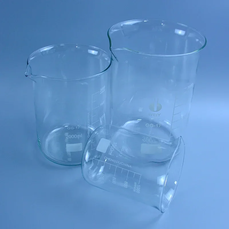 500ml Low Form Beaker Chemistry Laboratory Borosilicate Glass Transparent Beaker Thickened with spout 1PC