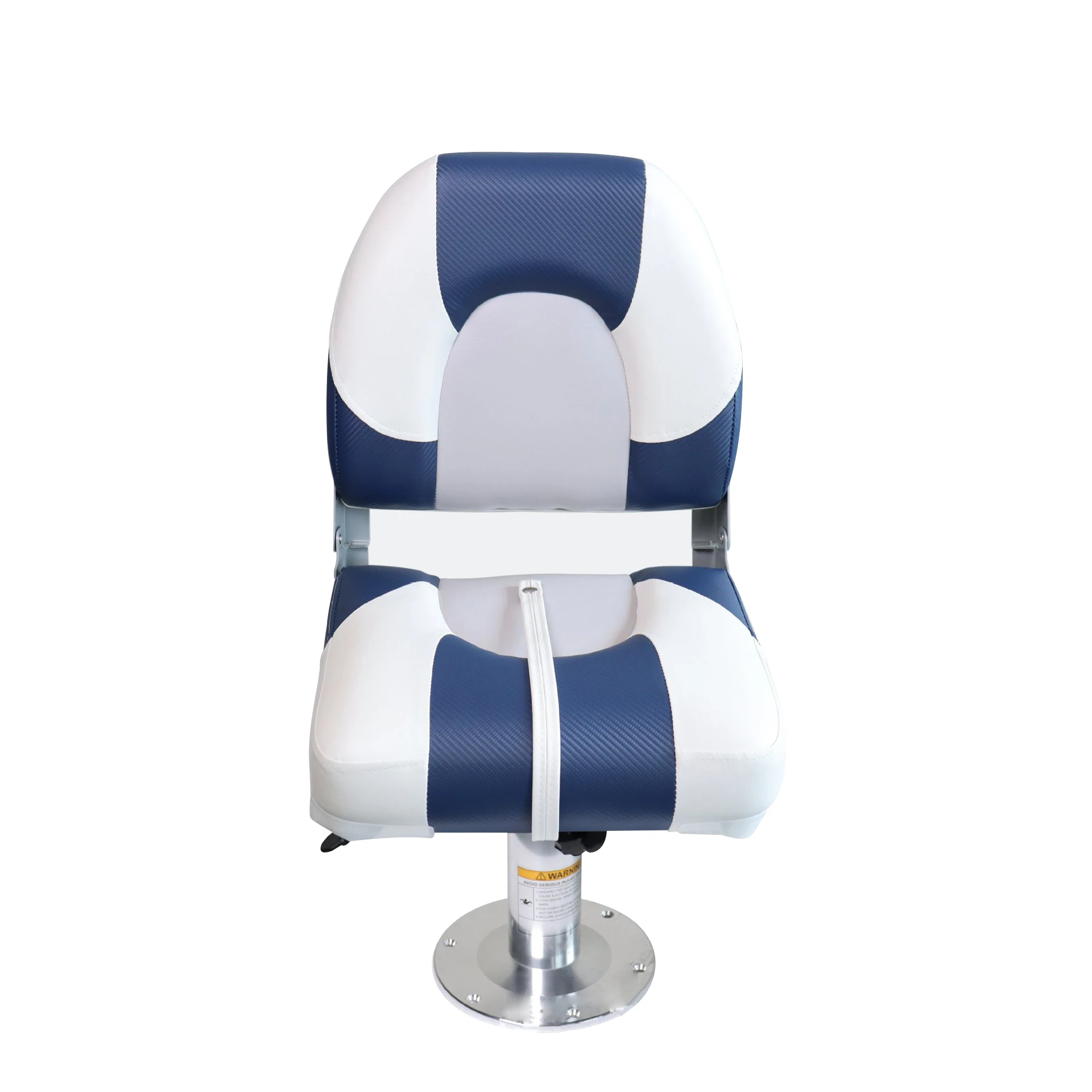 ISURE Low Back Folding Boat Chair Blue Black PU Leather Waterproof Sunscreen Multifunctional Yacht Car Fishing