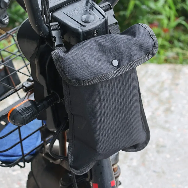 Universal Electric Bike Rear Seat Storage Bag Waterproof Hanging Bag Oxford Cloth Electric Bike Bicycle Phone Bag Car Artifact