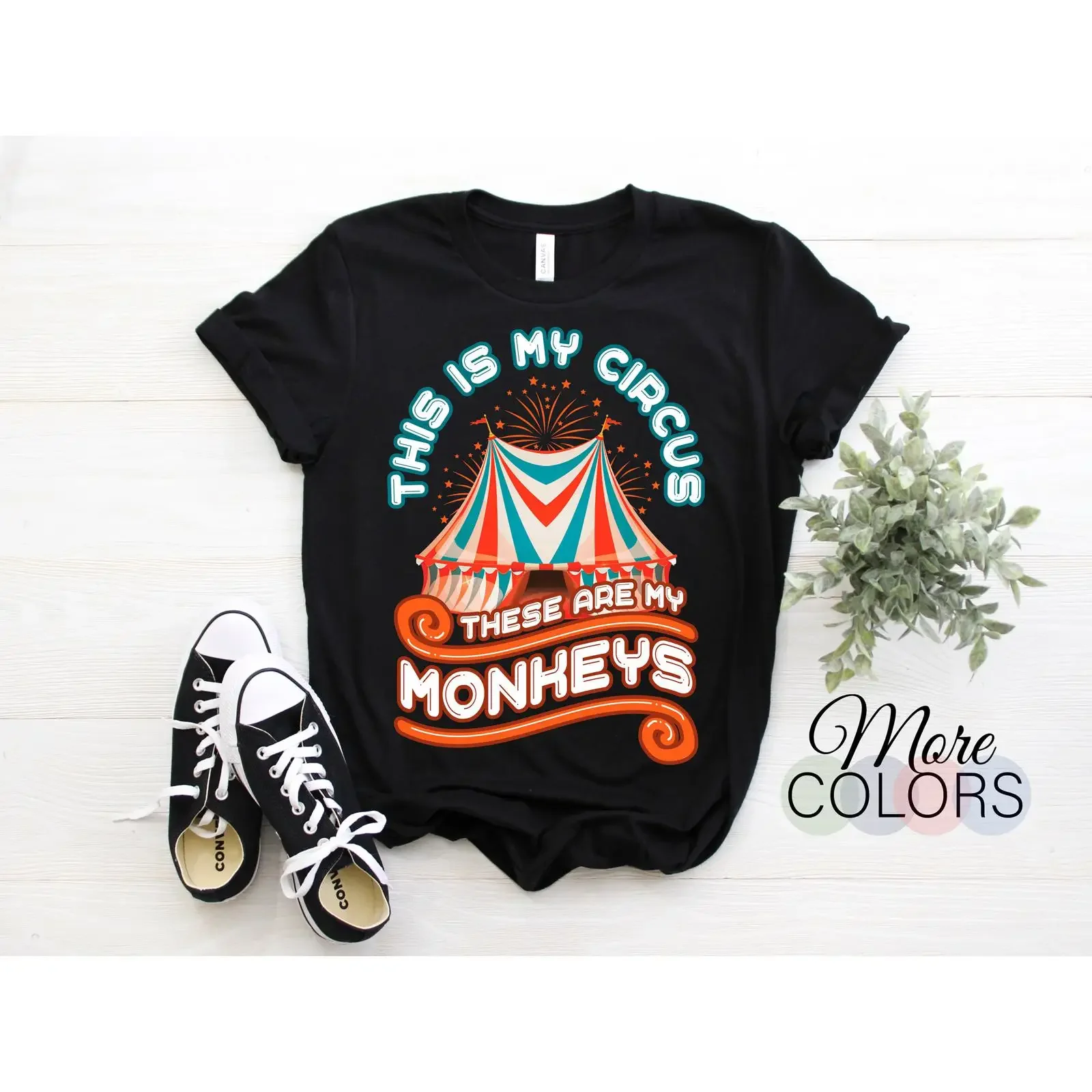 This Is My Circus These Are Monkeys Funny T Shirt Carnival Staff Costume Ringmaster Birthday Party For Lover vintage Washed