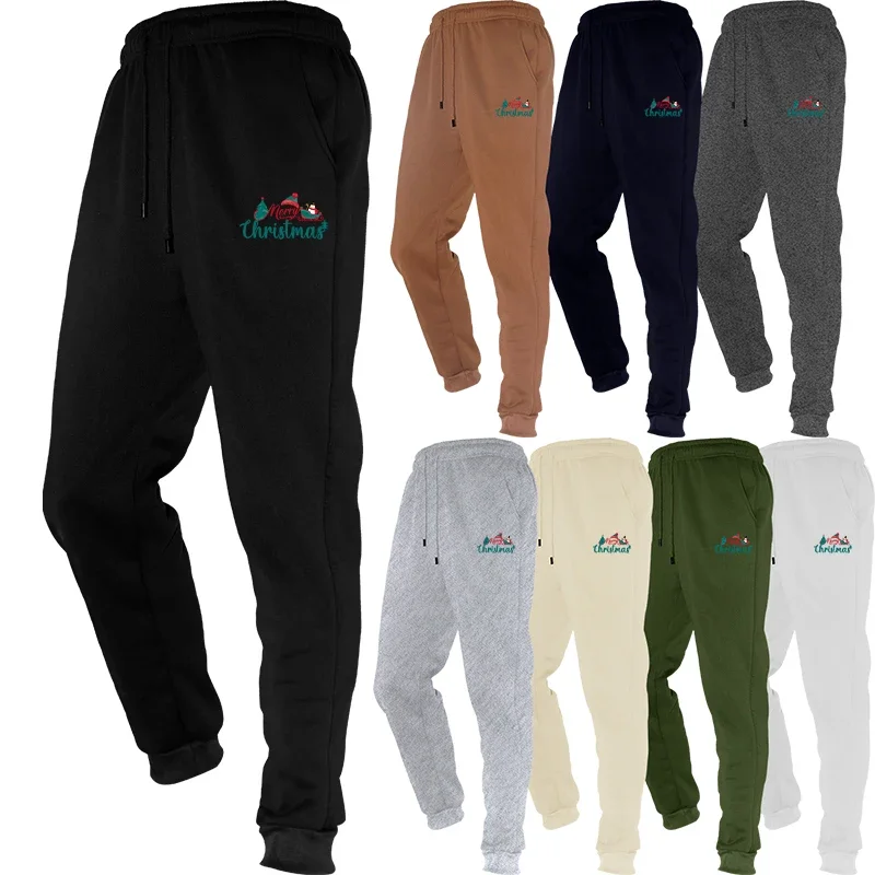 

New Autumn Winter Printed Men's Gym Breathable Running Joggers Sweatpants Casual Sport Fitness Trousers
