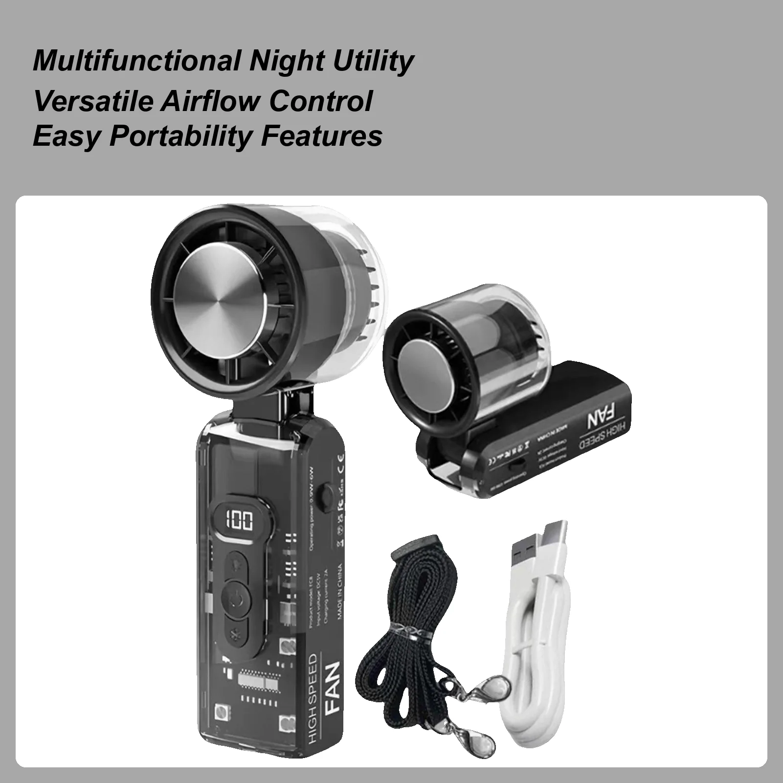 

Портативный ручной вентилятор со светодиодной подсветкой, перезаряжаемый ручной вентилятор, охлаждающий безлопастной вентилятор, устройство для пляжа, взрослых, кемпинга, детей