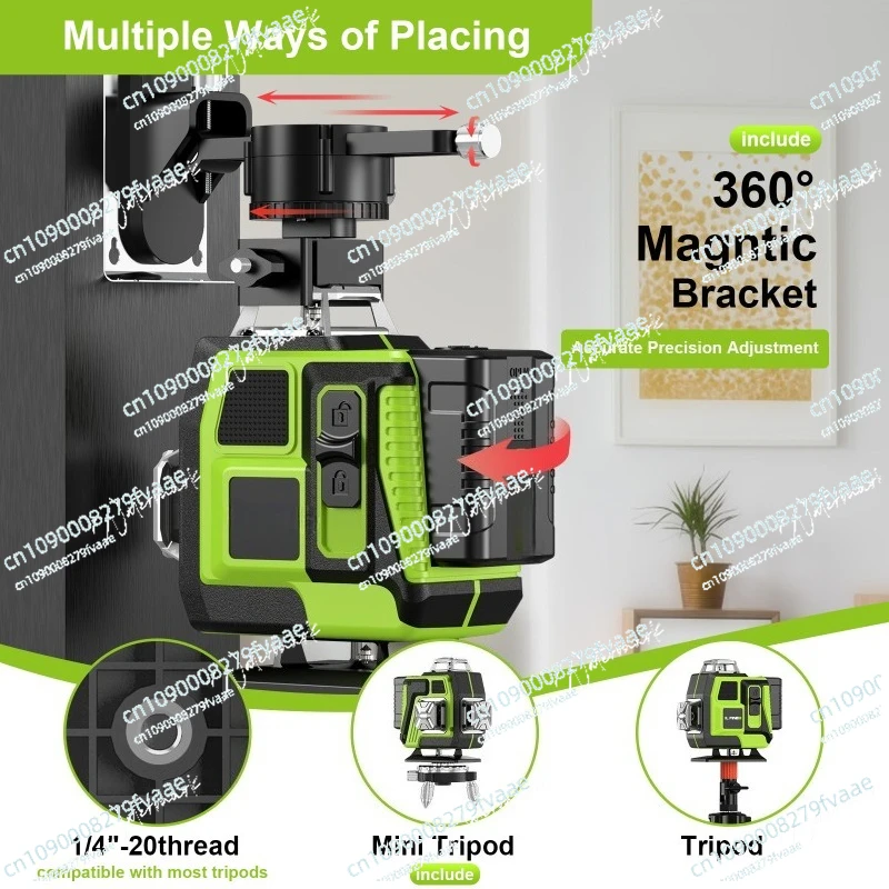 4D16 Linie 3D12 Linie grünes Licht horizontaler Laserlinienprojektor
