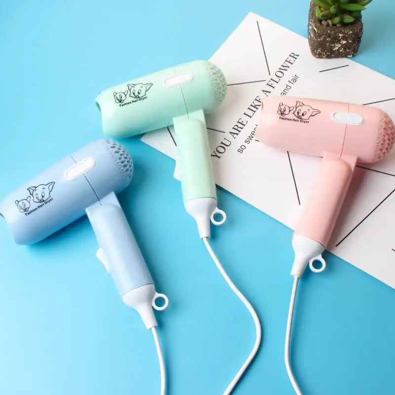 NEW Fashion Mini Folding Hair Dryer Low Power Radiation Proof Household Travel Dormitory Hair Dryer Barber Salon Modeling Tool