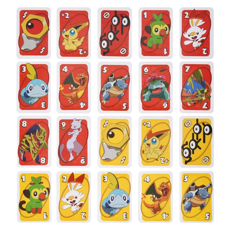 UNO Pokemon Sword & Shield Card Games Family Funny Entertainment Board Game Poker Kids Toys Playing Cards