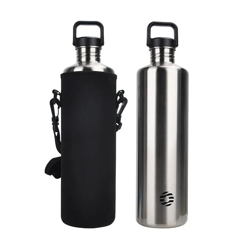 AliExpress Fjbottle 2L Portable Water Bottle Stainless Steel Cycling Sports Water Bottle Leakproof BPA Free Large Capacity with Bottle Bag
