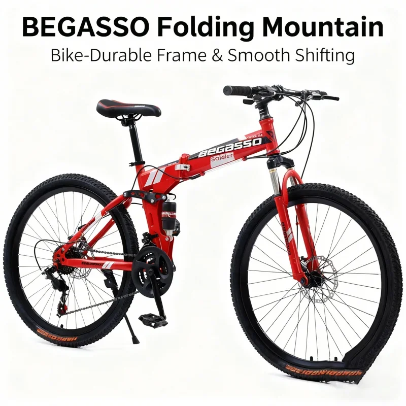 عالية التكوين الأحمر للطي الدراجة الجبلية الكبار متغير السرعة لينة الذيل عبر الحدود بالجملة عجلة تكلم