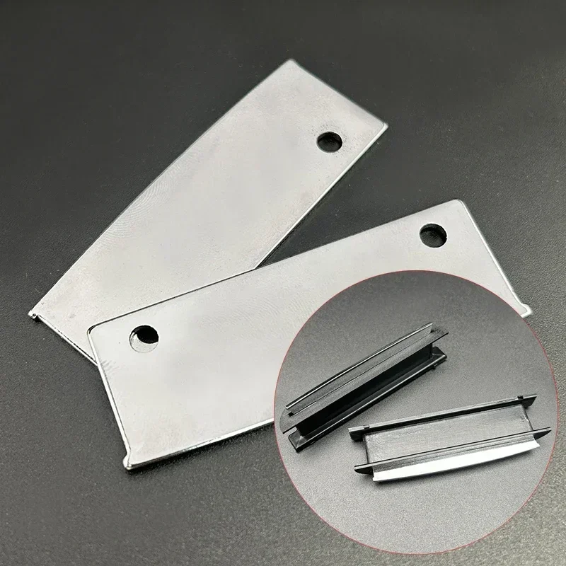 10Pcs Blade Style Polepiece for Line Bobbin of Mini Humbucker T-1.5MM 61.5x22MM Pickup Metal Slug Rod Chrome