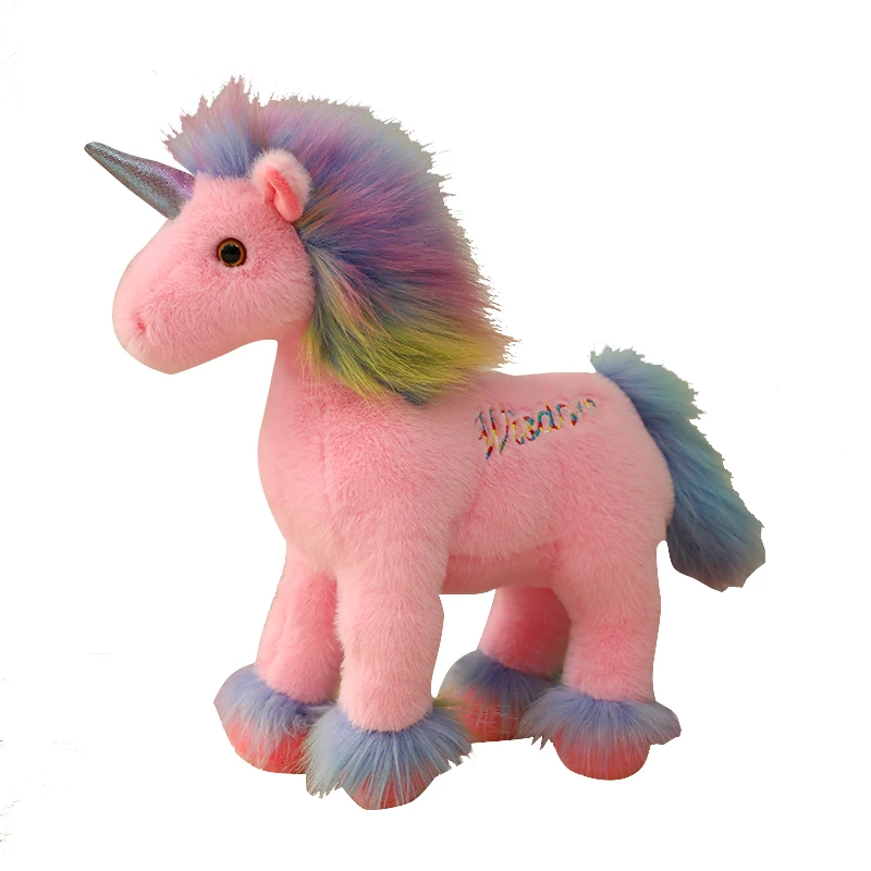 

Adorable Rainbow Unicorn Plush Toy Colorful Hair Stuffed Animal Bedroom Decor Perfect Gift For Kids