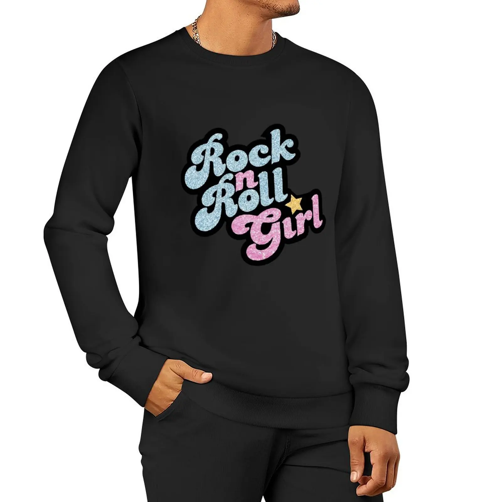 Rock n\' Roll Girl Sweatshirt graphic t shirts men blouse new sweatshirt