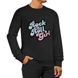 Sudadera con estampado de Rock n'roll para hombre y niña, camiseta estampada, blusa, nueva