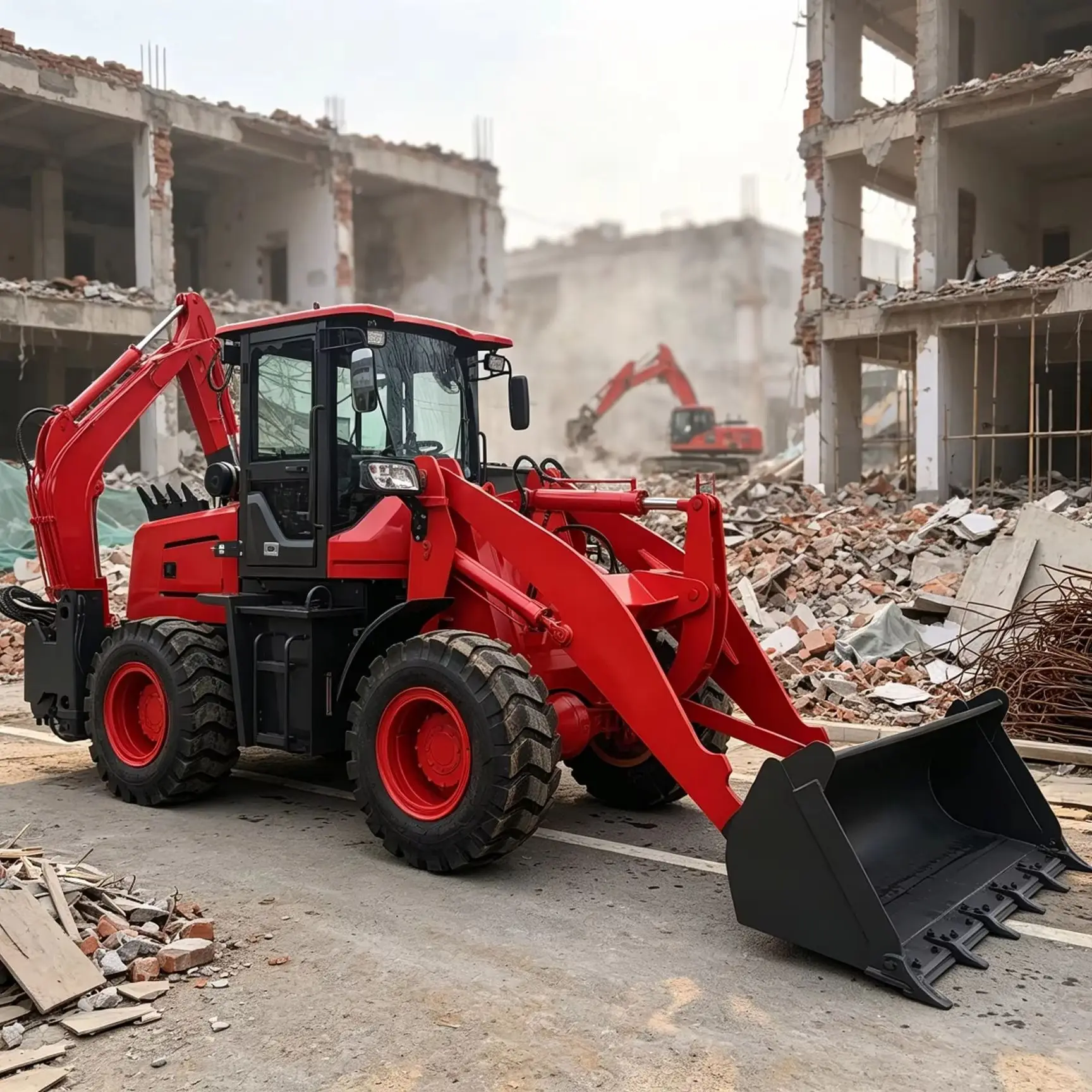 perfect for construction four in one bucket new backhoe loader chinese backhoe loader narrow body backhoe