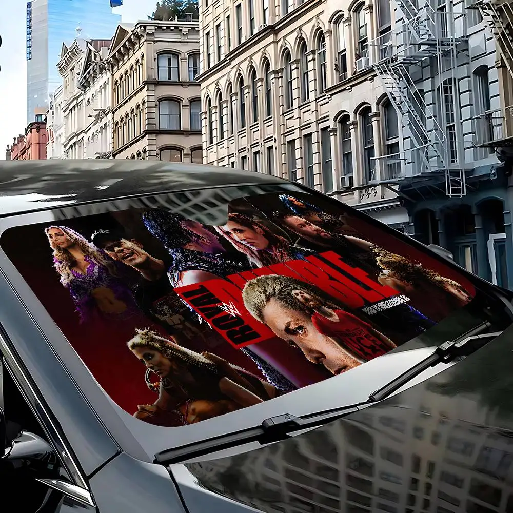 B-Becky Lynch مظلة السيارات نافذة ظلة Sunblock الزجاج الأمامي هود الداخلية الجبهة يربك مظلة مزدوجة