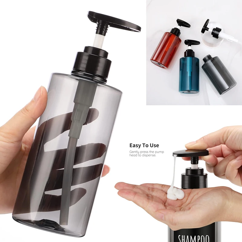 5 قطعة فارغة 300/500 مللي إعادة الملء مضخة موزع زجاجات البلاستيك زجاجة محلول مضخة الحاويات ل شامبو استحمام جل مكيف #1
