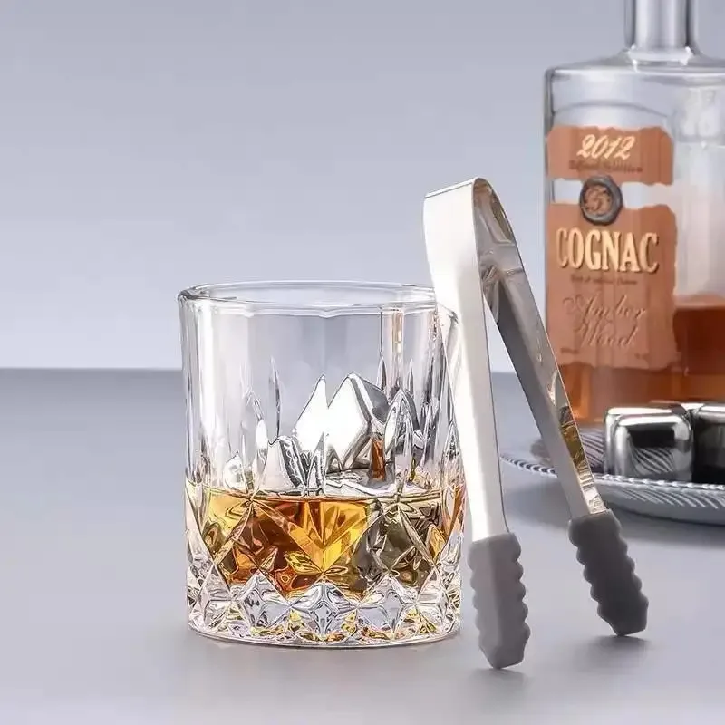 

2pcs Set 315ml Luxury Set Whiskey Liquor Glasses European Vodka Glass Thick Bottomed Crystal Glass Cup Transparent Restaurant