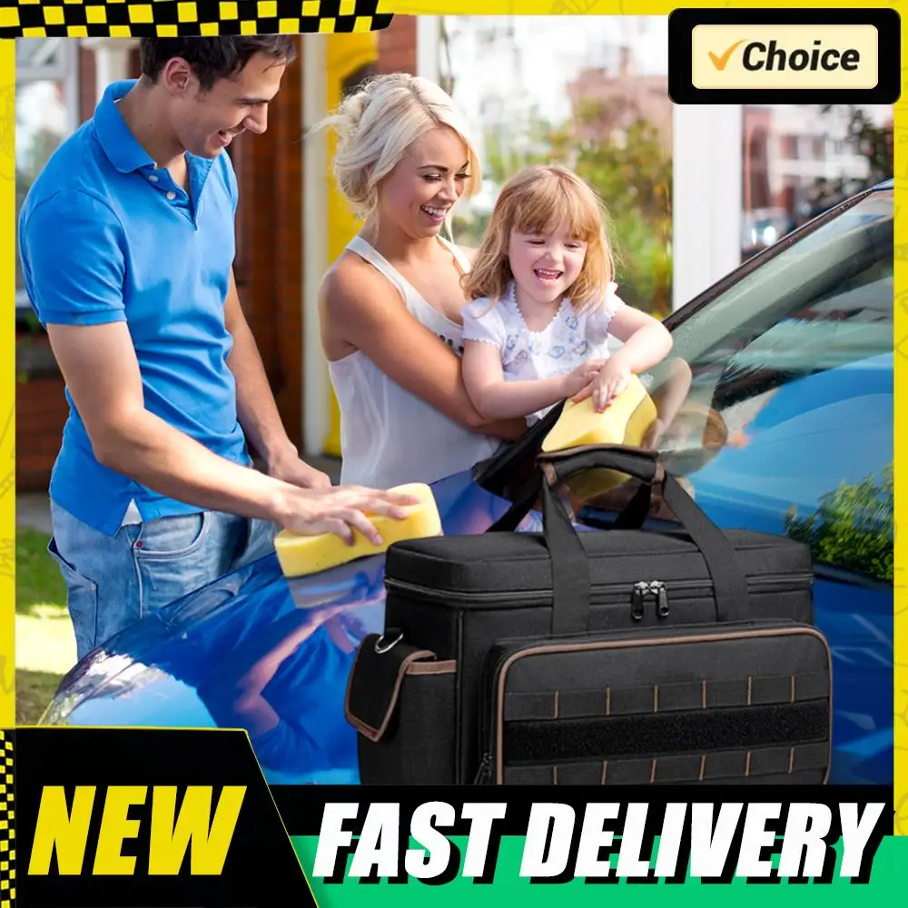 

17 Inch Portable Tool Bag Waterproof High Capacity Wide Mouth Tote Heavy Duty Tool Bags for Electrician Mechanic Plumber HVAC