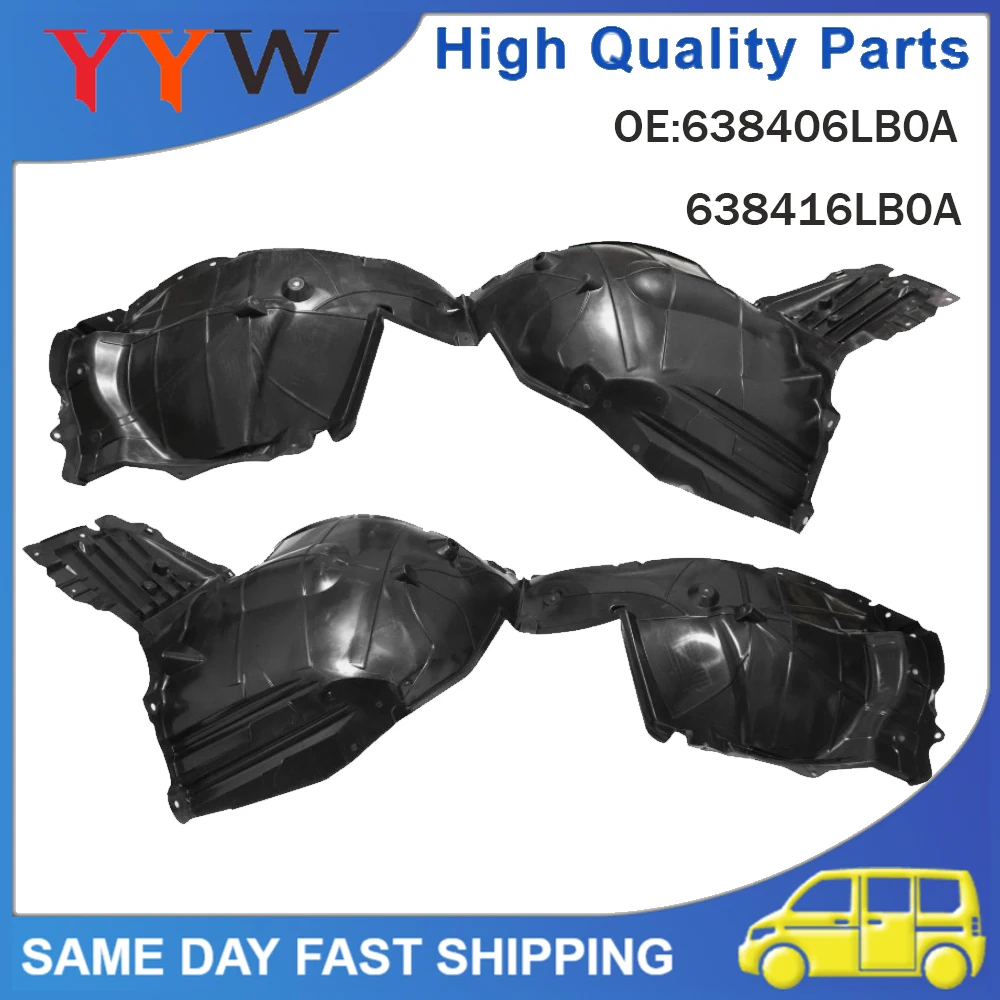 

2PCS New Car Front Fender Liner Inner Set Left and Right Side 638406LB0A For Nissan Sentra 2020-2024 Car Accessories Mudguards