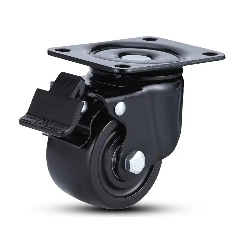 Ruedas bajas de 2 pulgadas con freno para carros pesados, herramientas de máquina, equipo grande, Hardware doméstico e Industria